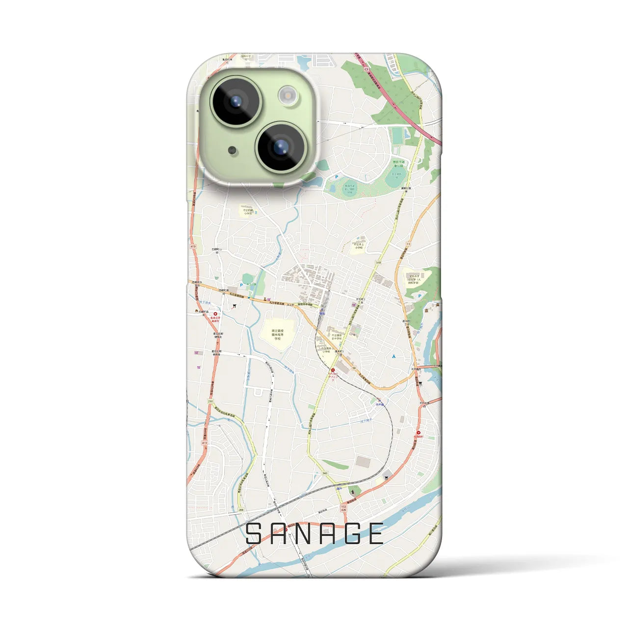 【猿投(愛知県)】地図柄iPhoneケース(バックカバータイプ)