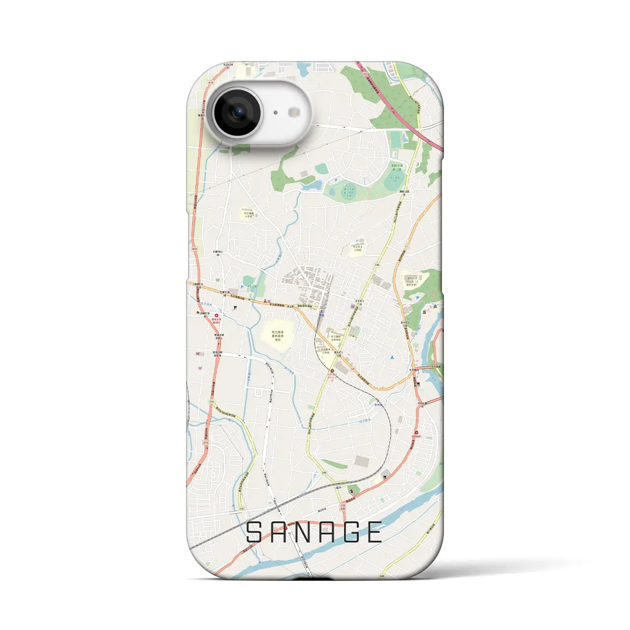 【猿投(愛知県)】地図柄iPhoneケース(バックカバータイプ)