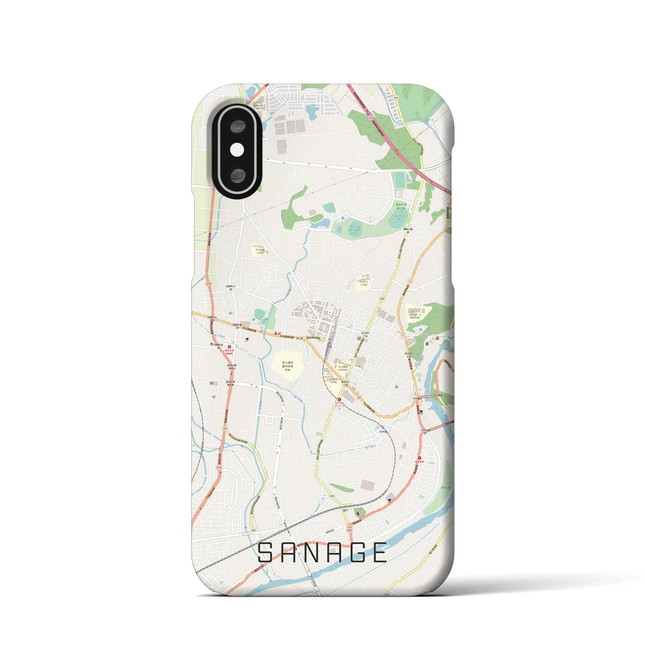 【猿投(愛知県)】地図柄iPhoneケース(バックカバータイプ)