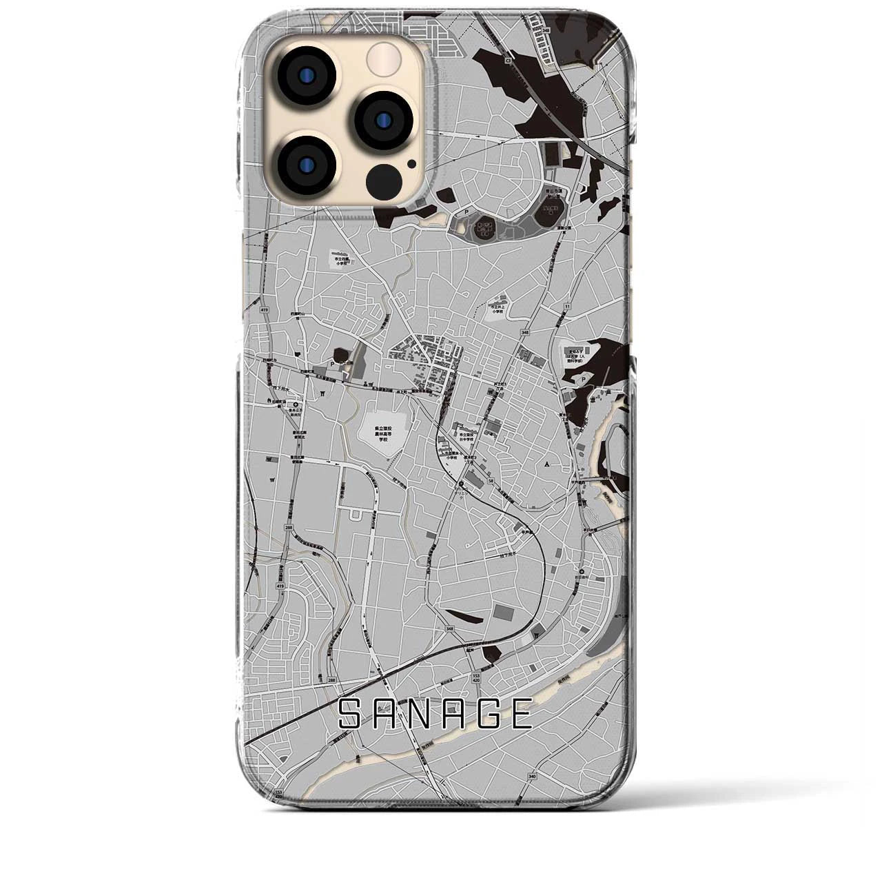 【猿投(愛知県)】地図柄iPhoneケース(クリアタイプ)