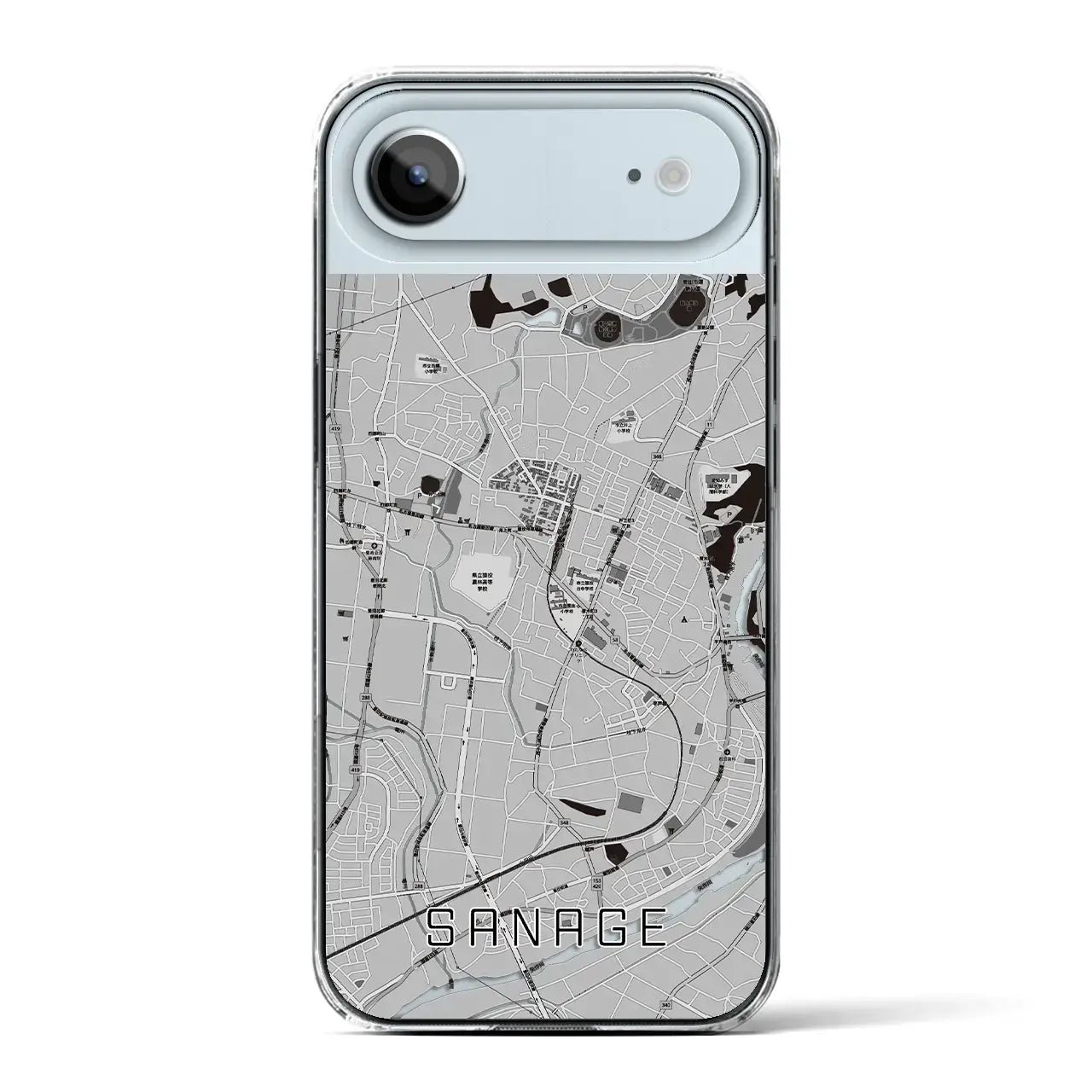 【猿投(愛知県)】地図柄iPhoneケース(クリアタイプ)