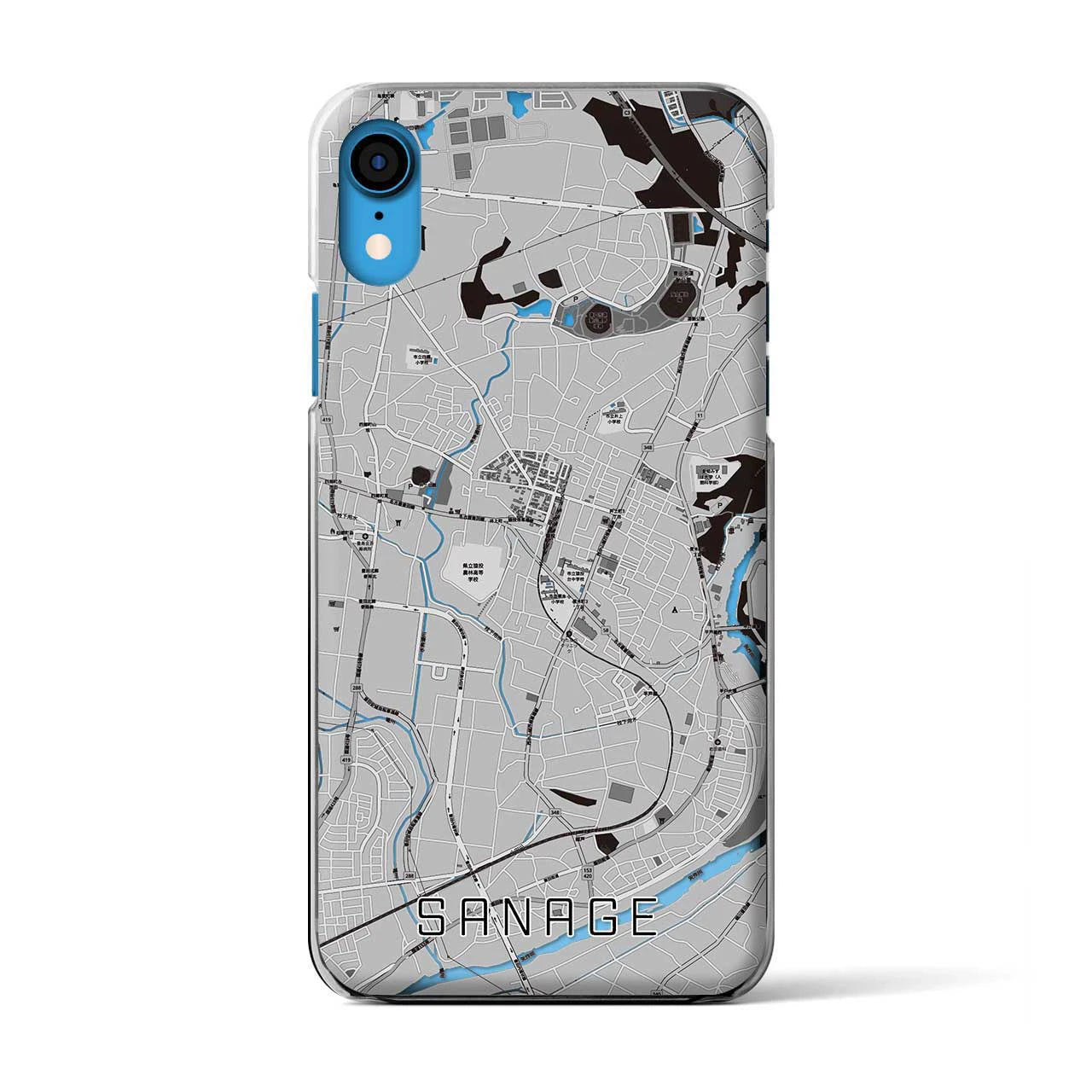 【猿投(愛知県)】地図柄iPhoneケース(クリアタイプ)