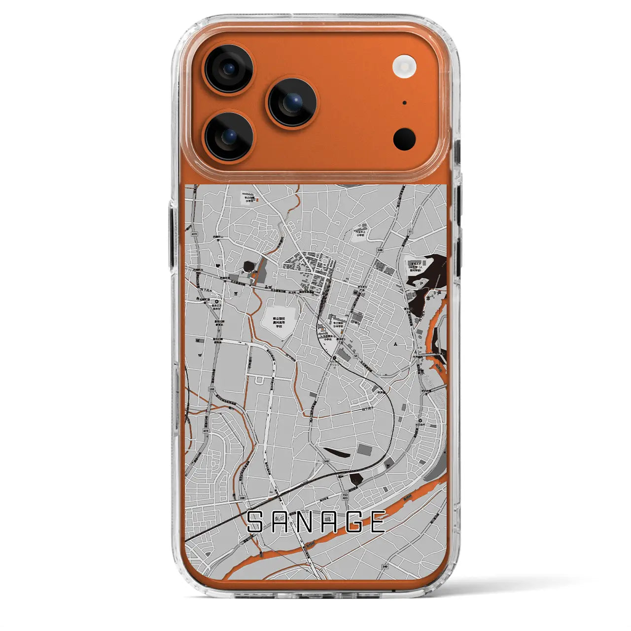 【猿投(愛知県)】地図柄iPhoneケース(MagSafeタイプ)