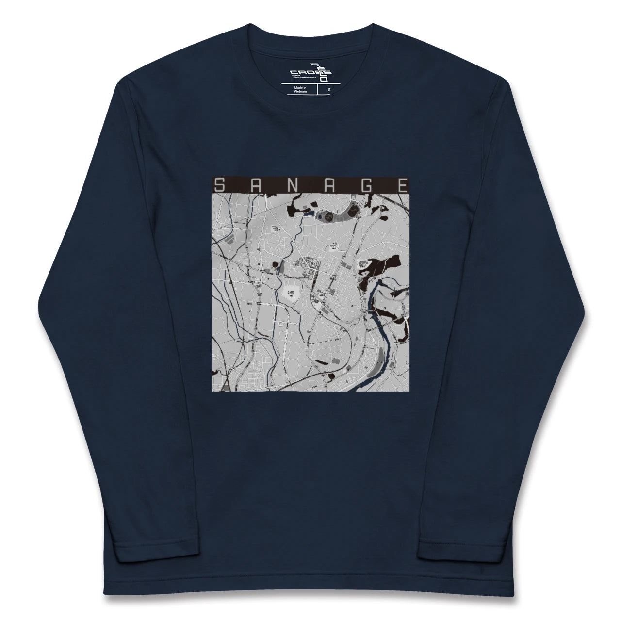【猿投(愛知県)】地図柄ロングスリーブTシャツ