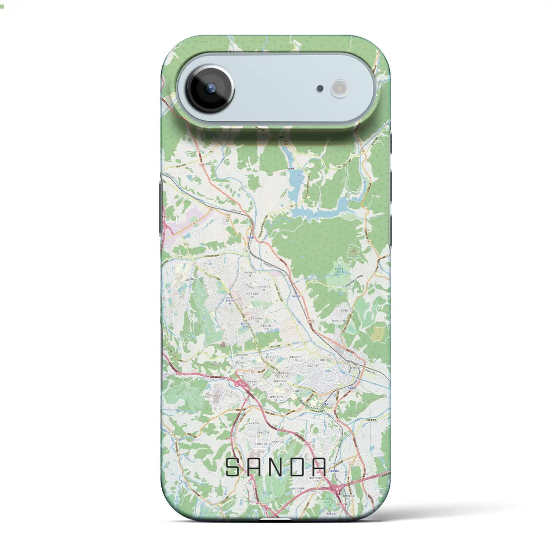 【三田(兵庫県)】地図柄iPhoneケース(バックカバータイプ)ナチュラル・iPhone 17 Pro Max 用