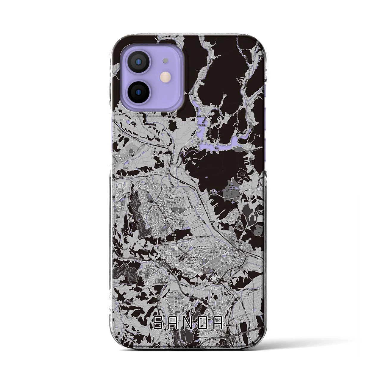 【三田(兵庫県)】地図柄iPhoneケース(クリアタイプ)