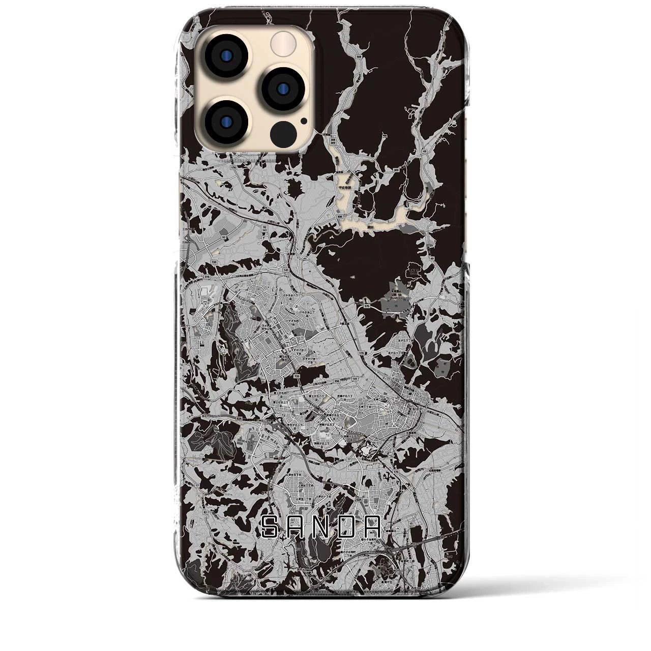 【三田(兵庫県)】地図柄iPhoneケース(クリアタイプ)