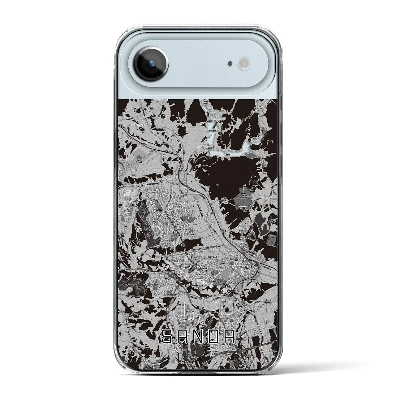 【三田(兵庫県)】地図柄iPhoneケース(クリアタイプ)