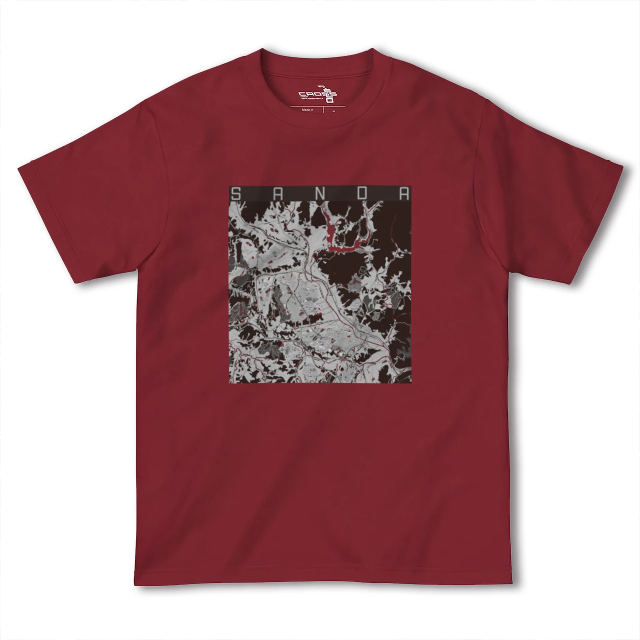 【三田(兵庫県)】地図柄ヘビーウェイトTシャツ