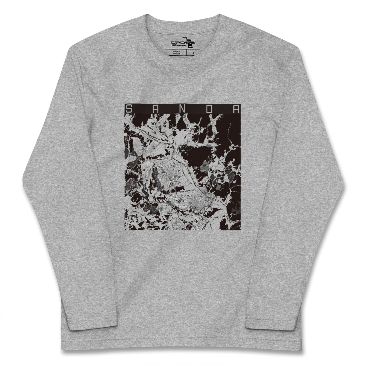 【三田(兵庫県)】地図柄ロングスリーブTシャツ