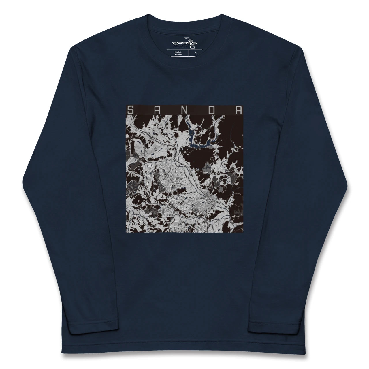 【三田(兵庫県)】地図柄ロングスリーブTシャツ