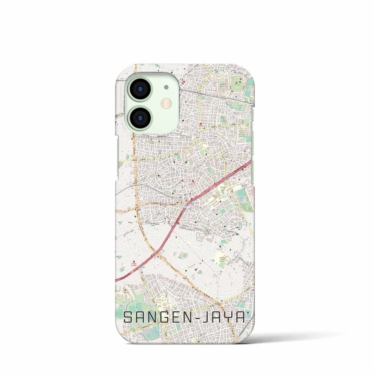 【三軒茶屋(東京都)】地図柄iPhoneケース(バックカバータイプ)
