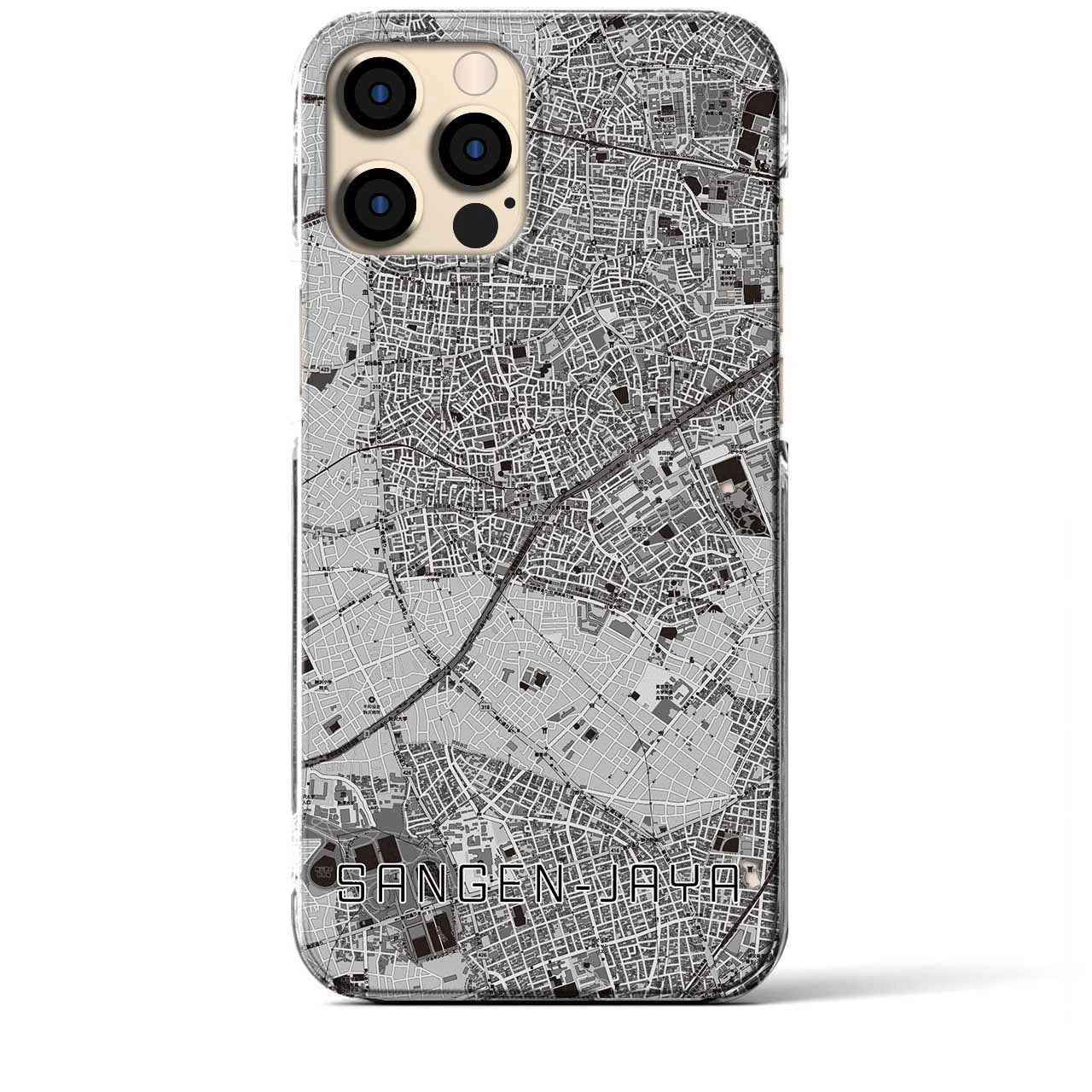 【三軒茶屋(東京都)】地図柄iPhoneケース(クリアタイプ)