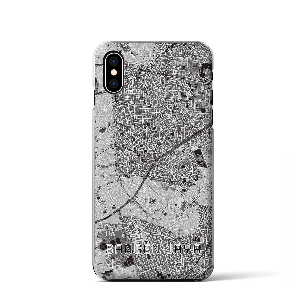 【三軒茶屋(東京都)】地図柄iPhoneケース(クリアタイプ)