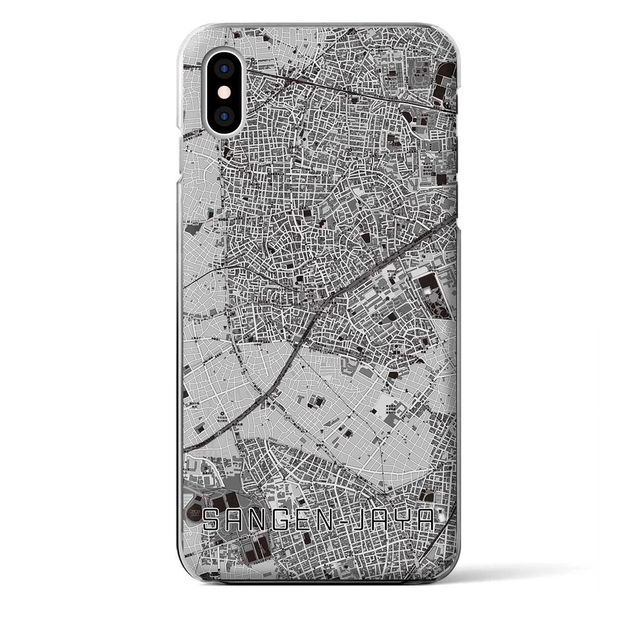 【三軒茶屋(東京都)】地図柄iPhoneケース(クリアタイプ)