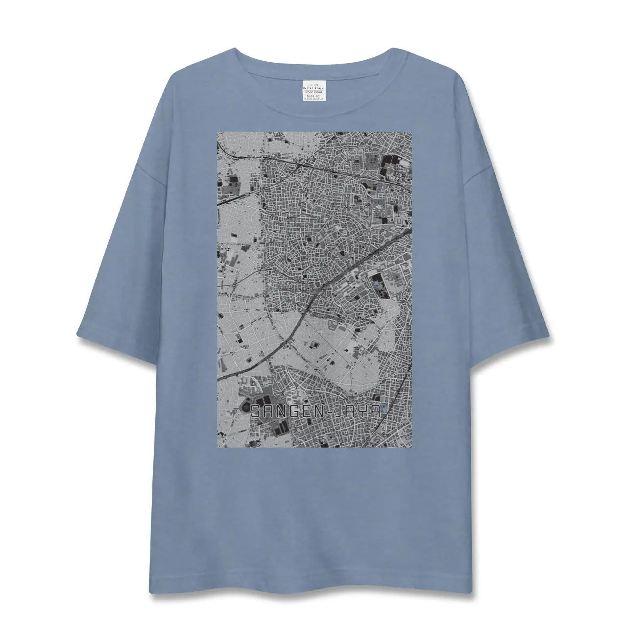 【三軒茶屋(東京都)】地図柄ビッグシルエットTシャツ