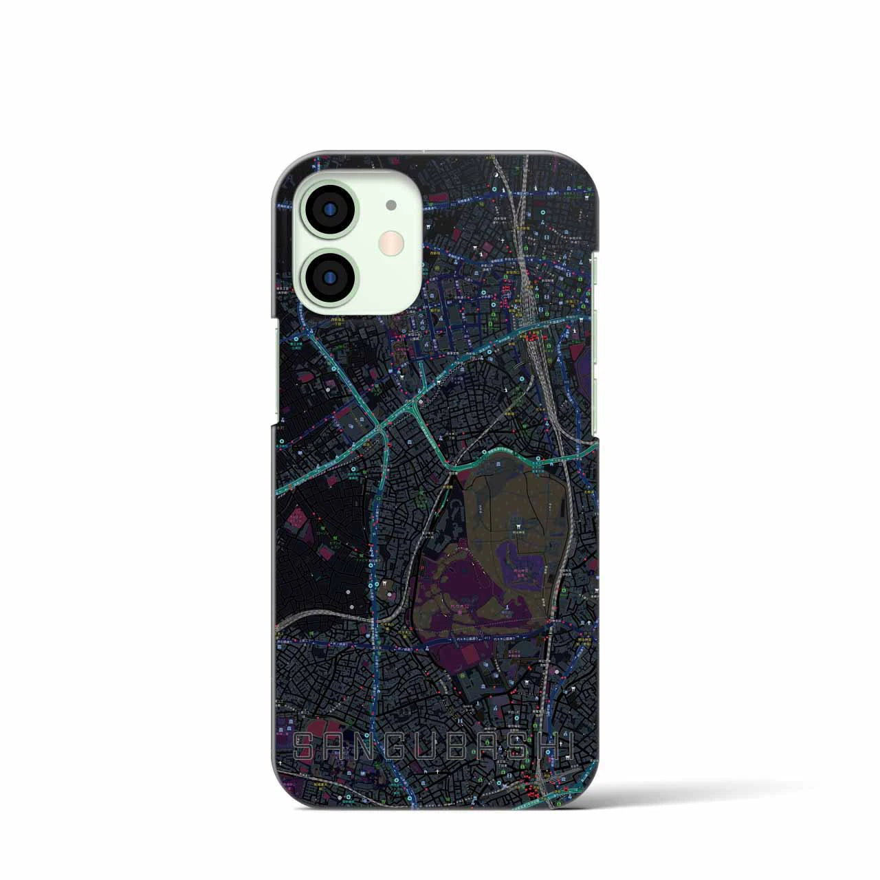 【参宮橋(東京都)】地図柄iPhoneケース(バックカバータイプ)