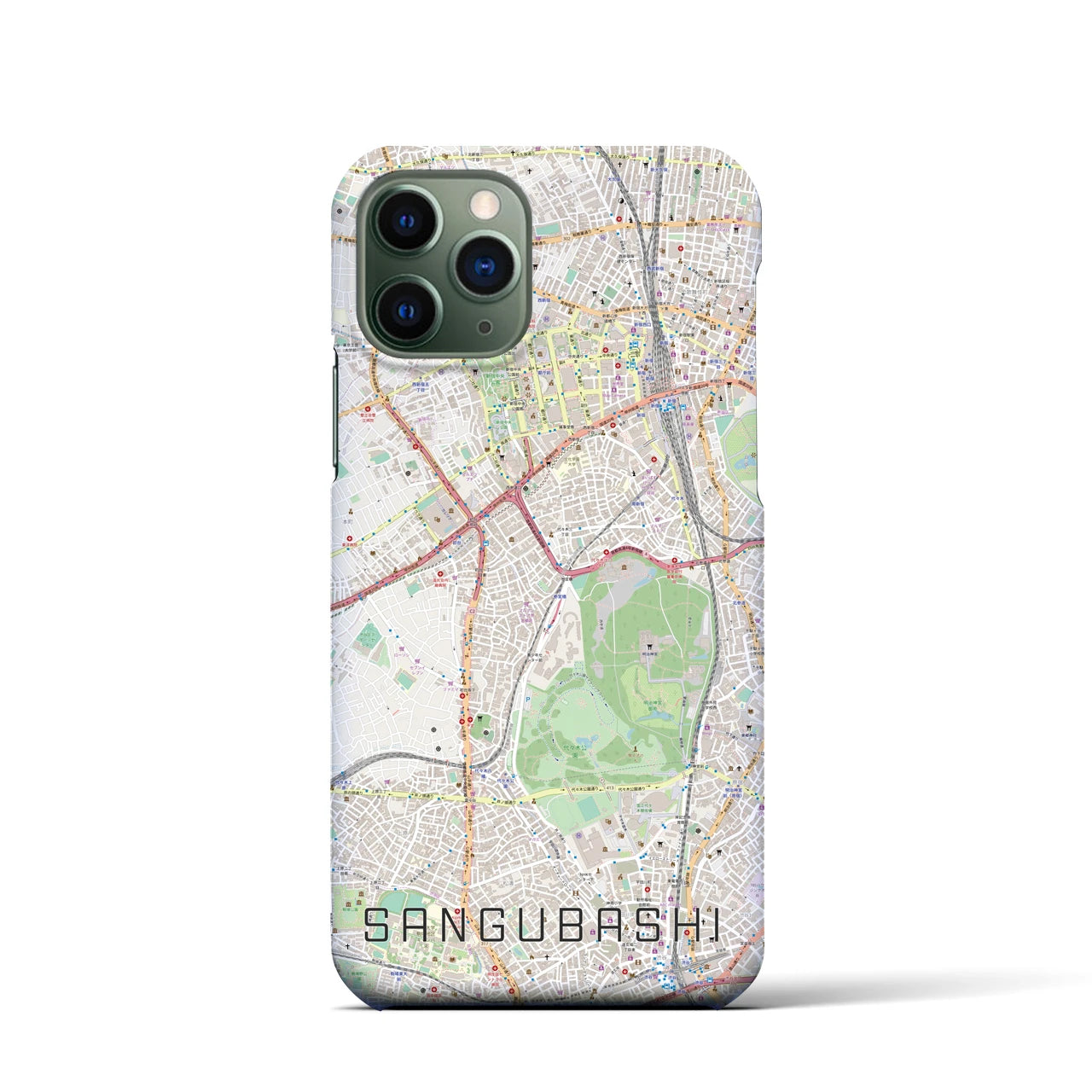 【参宮橋(東京都)】地図柄iPhoneケース(バックカバータイプ)