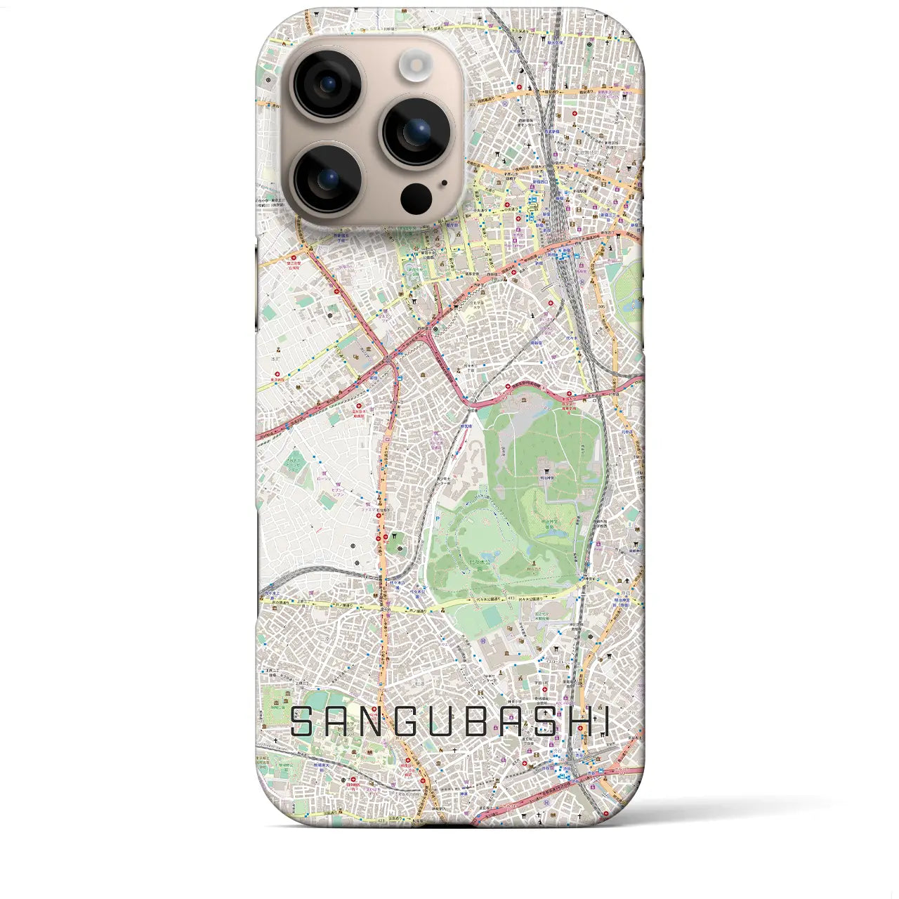 【参宮橋(東京都)】地図柄iPhoneケース(バックカバータイプ)