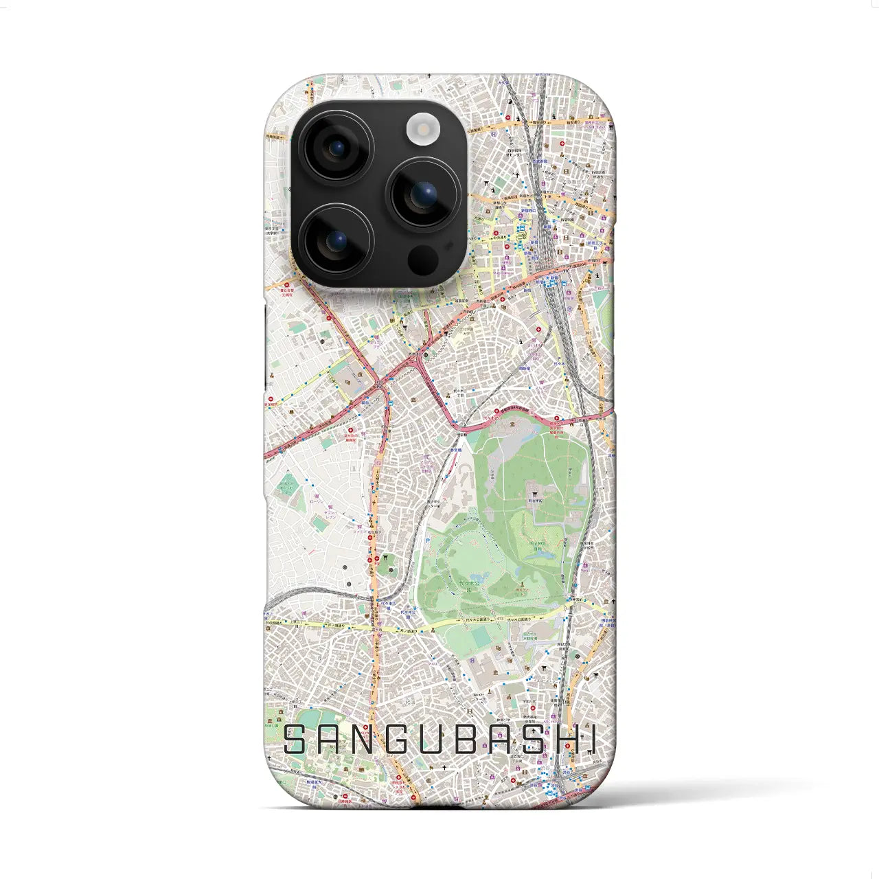 【参宮橋(東京都)】地図柄iPhoneケース(バックカバータイプ)