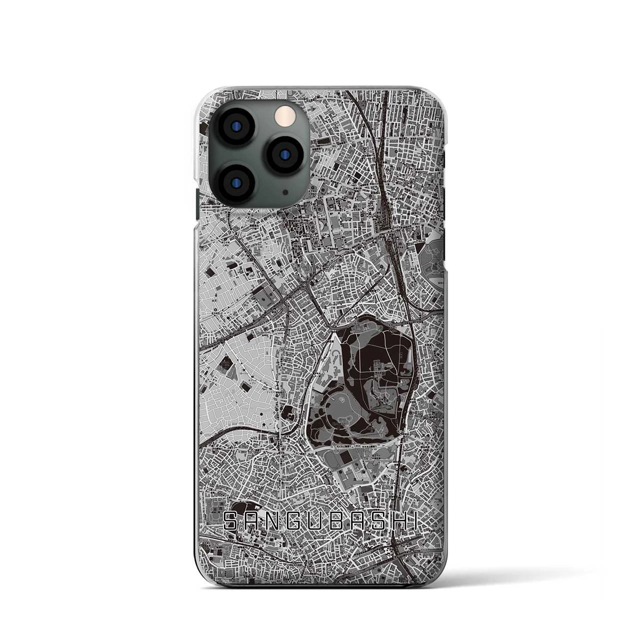 【参宮橋(東京都)】地図柄iPhoneケース(クリアタイプ)