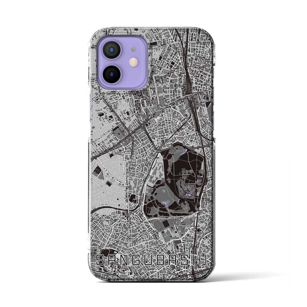 【参宮橋(東京都)】地図柄iPhoneケース(クリアタイプ)