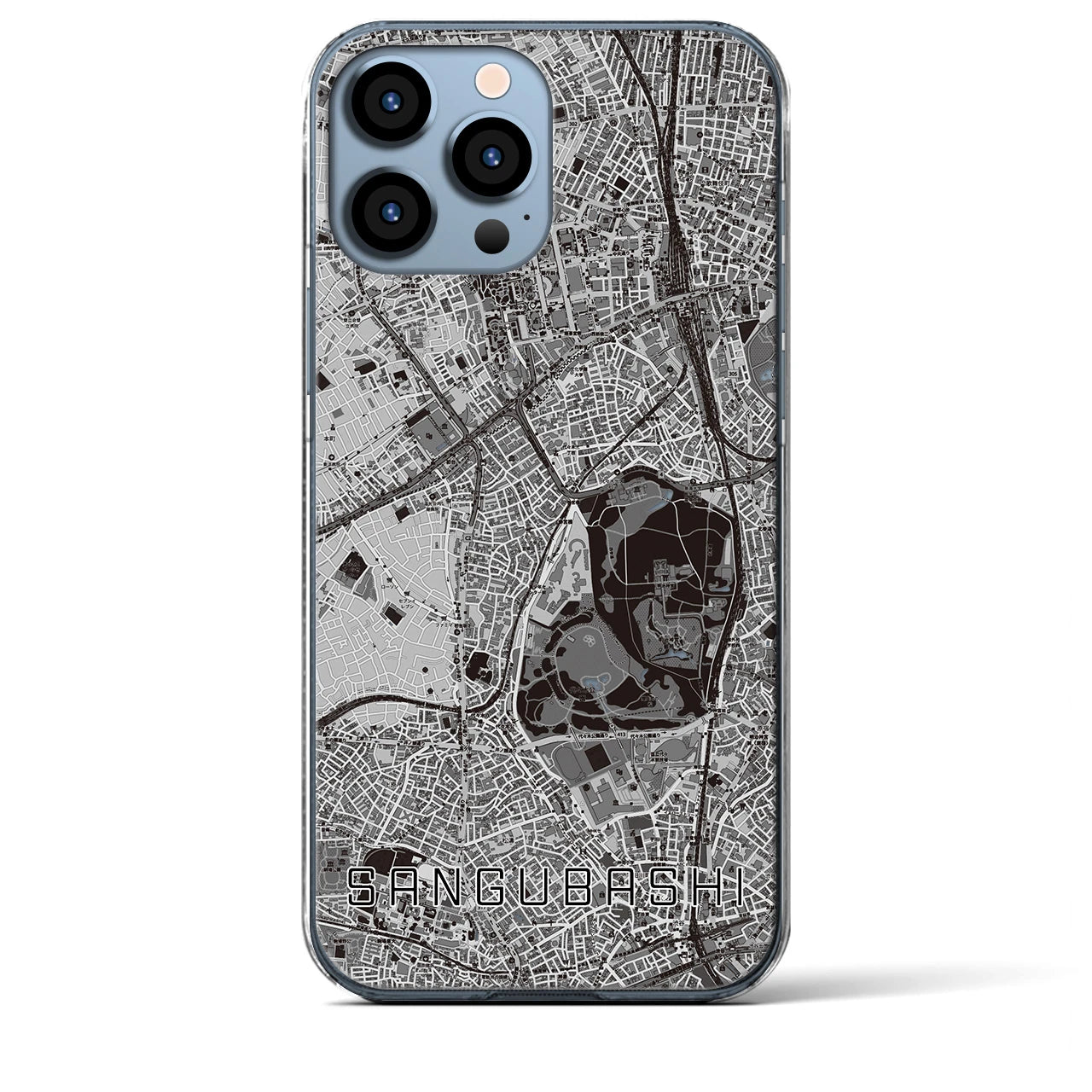 【参宮橋(東京都)】地図柄iPhoneケース(クリアタイプ)