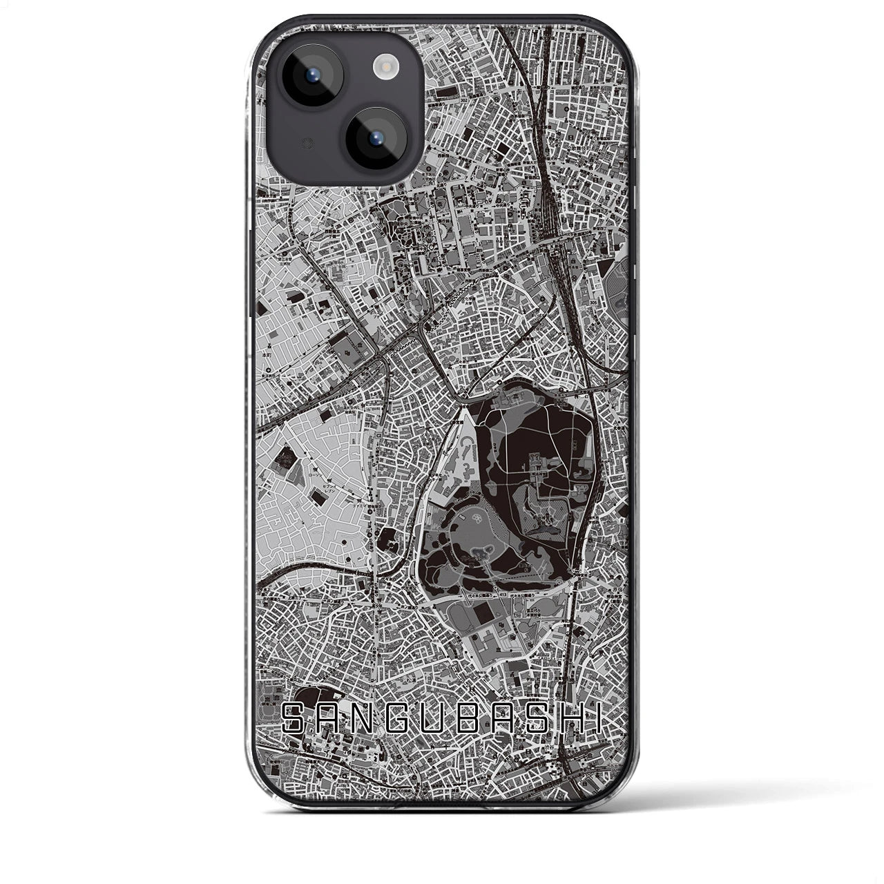 【参宮橋(東京都)】地図柄iPhoneケース(クリアタイプ)