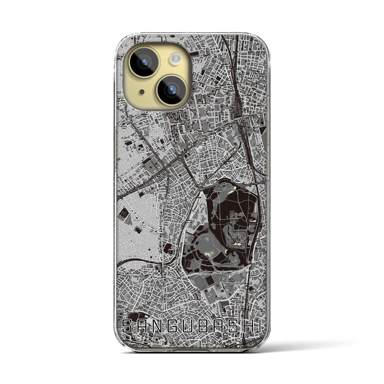 【参宮橋(東京都)】地図柄iPhoneケース(クリアタイプ)