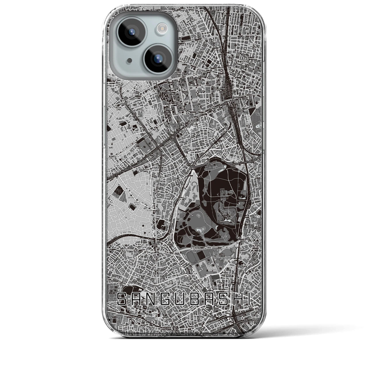 【参宮橋(東京都)】地図柄iPhoneケース(クリアタイプ)