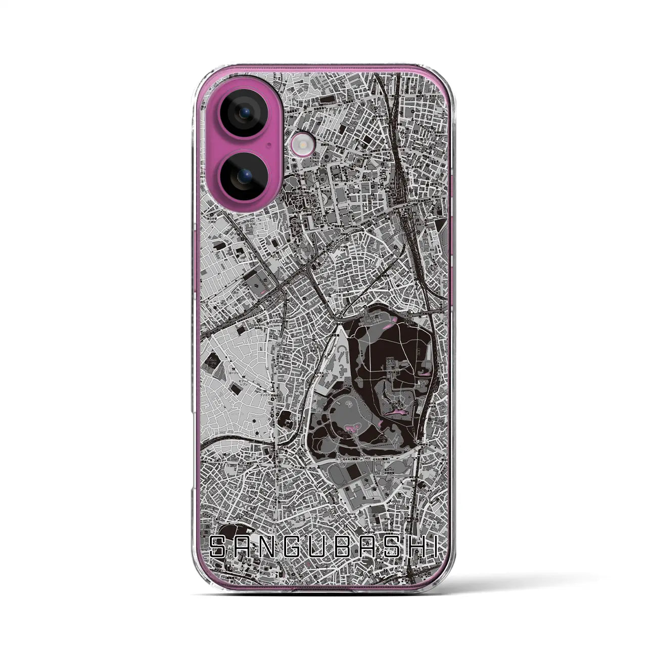 【参宮橋(東京都)】地図柄iPhoneケース(クリアタイプ)