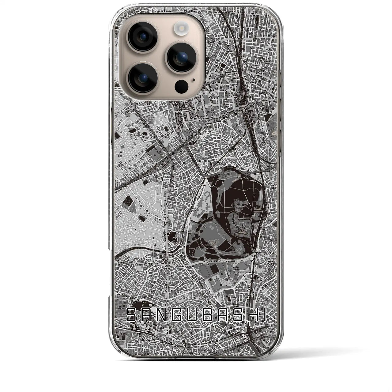 【参宮橋(東京都)】地図柄iPhoneケース(クリアタイプ)