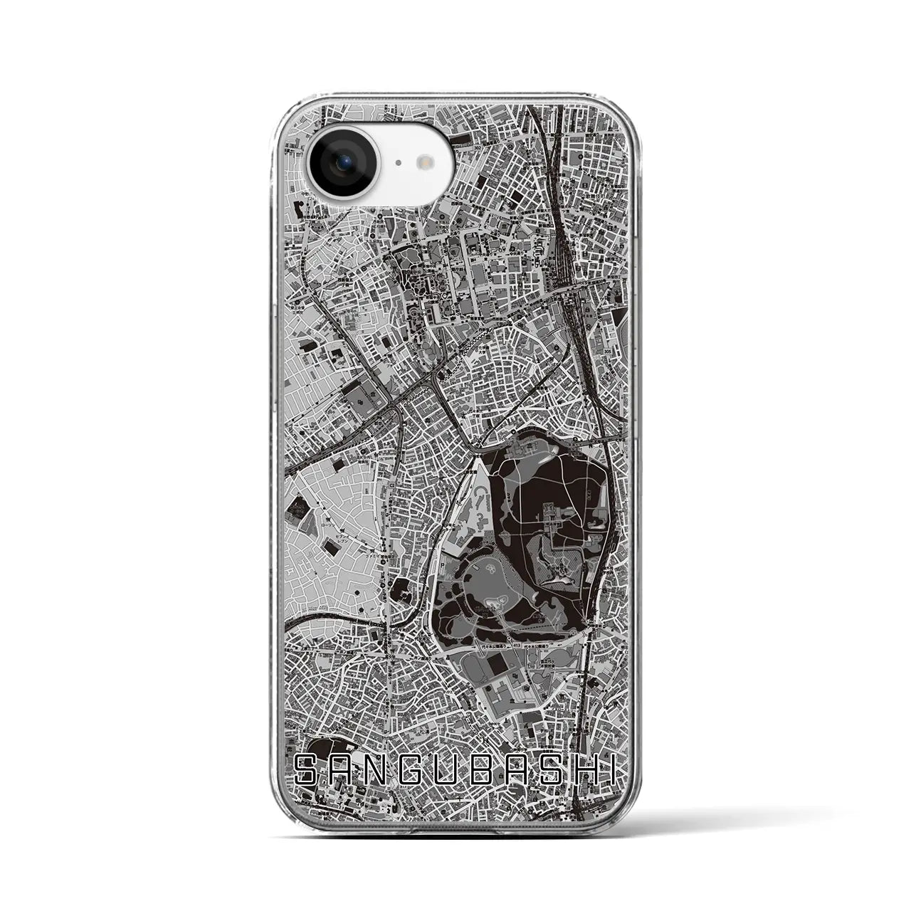 【参宮橋(東京都)】地図柄iPhoneケース(クリアタイプ)