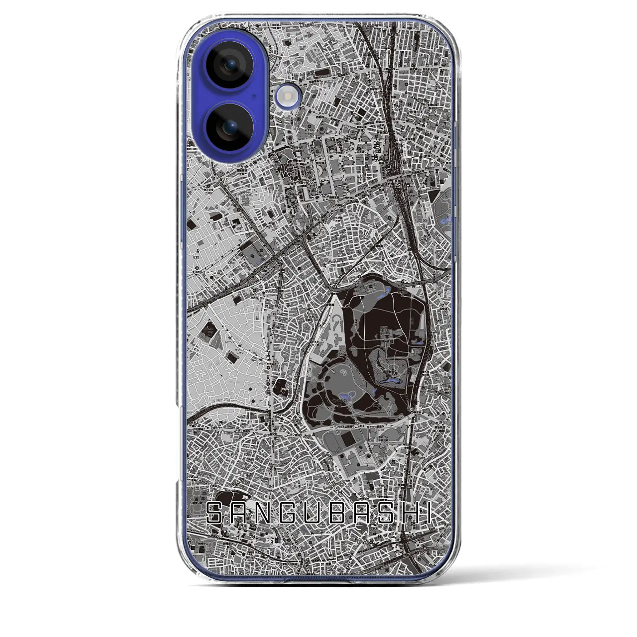 【参宮橋(東京都)】地図柄iPhoneケース(クリアタイプ)