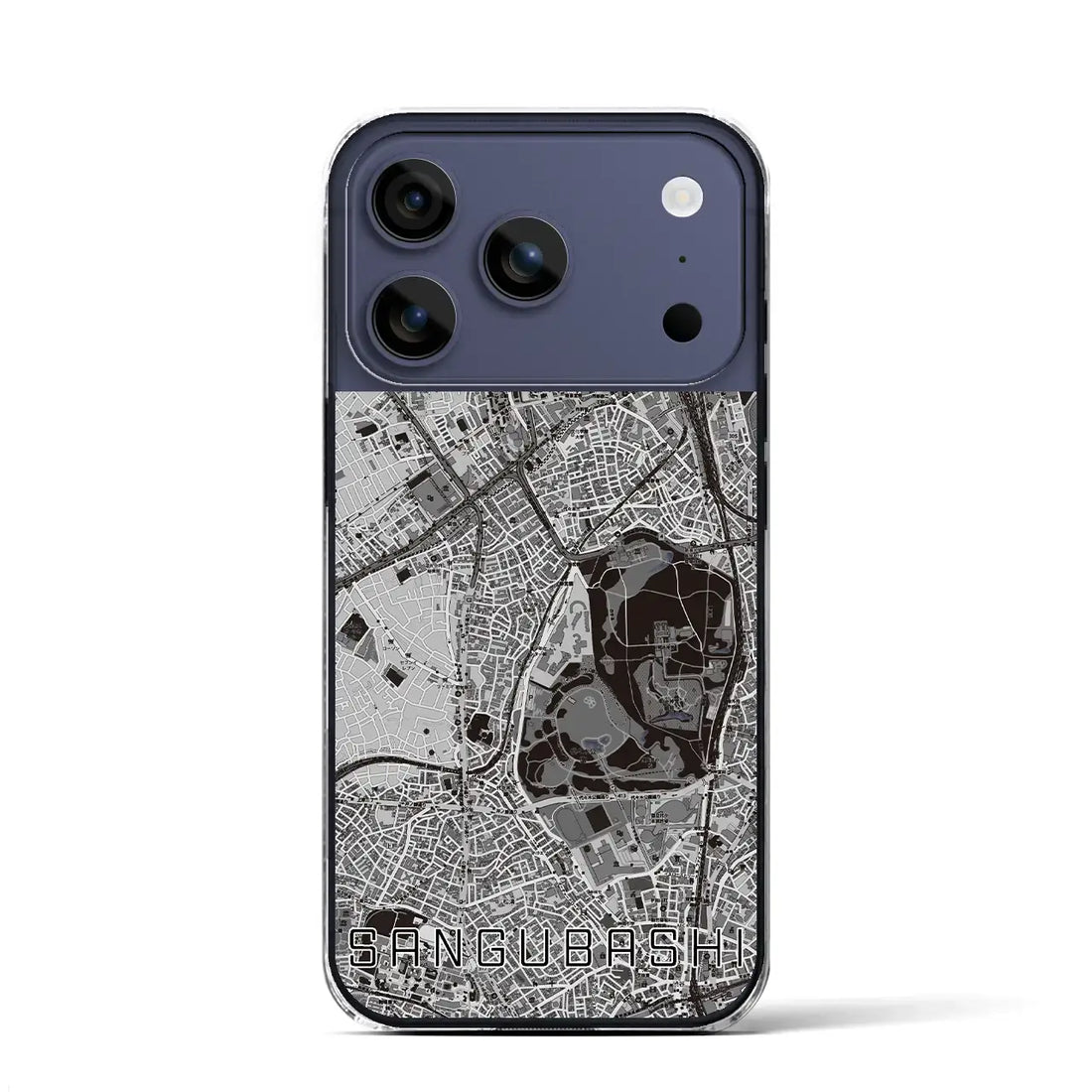 【参宮橋(東京都)】地図柄iPhoneケース(クリアタイプ)