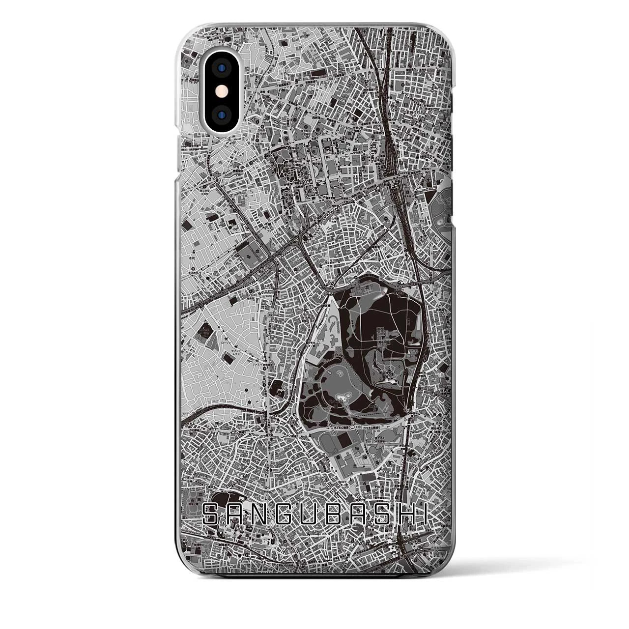 【参宮橋(東京都)】地図柄iPhoneケース(クリアタイプ)