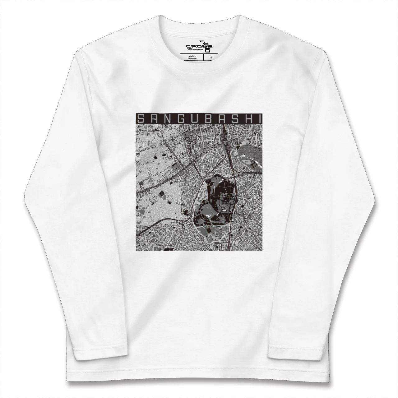 【参宮橋(東京都)】地図柄ロングスリーブTシャツ