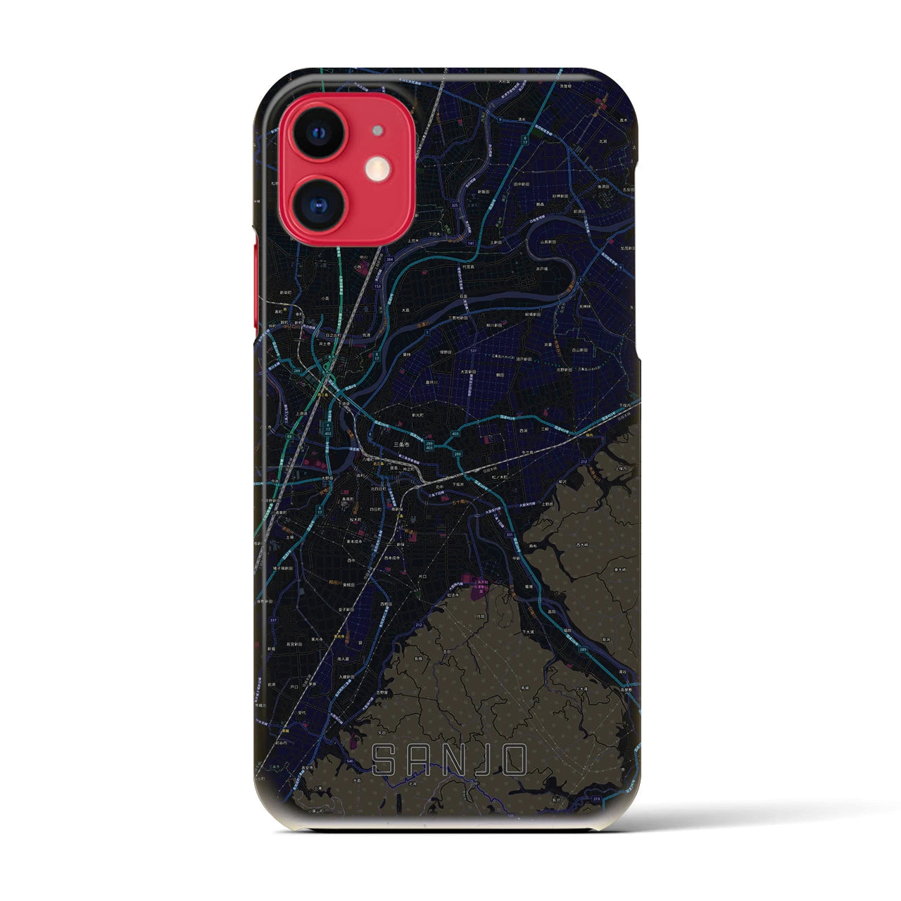 【三条(新潟県)】地図柄iPhoneケース(バックカバータイプ)