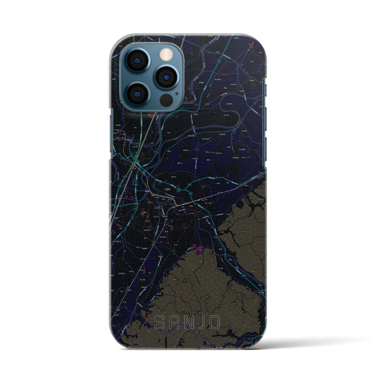 【三条(新潟県)】地図柄iPhoneケース(バックカバータイプ)