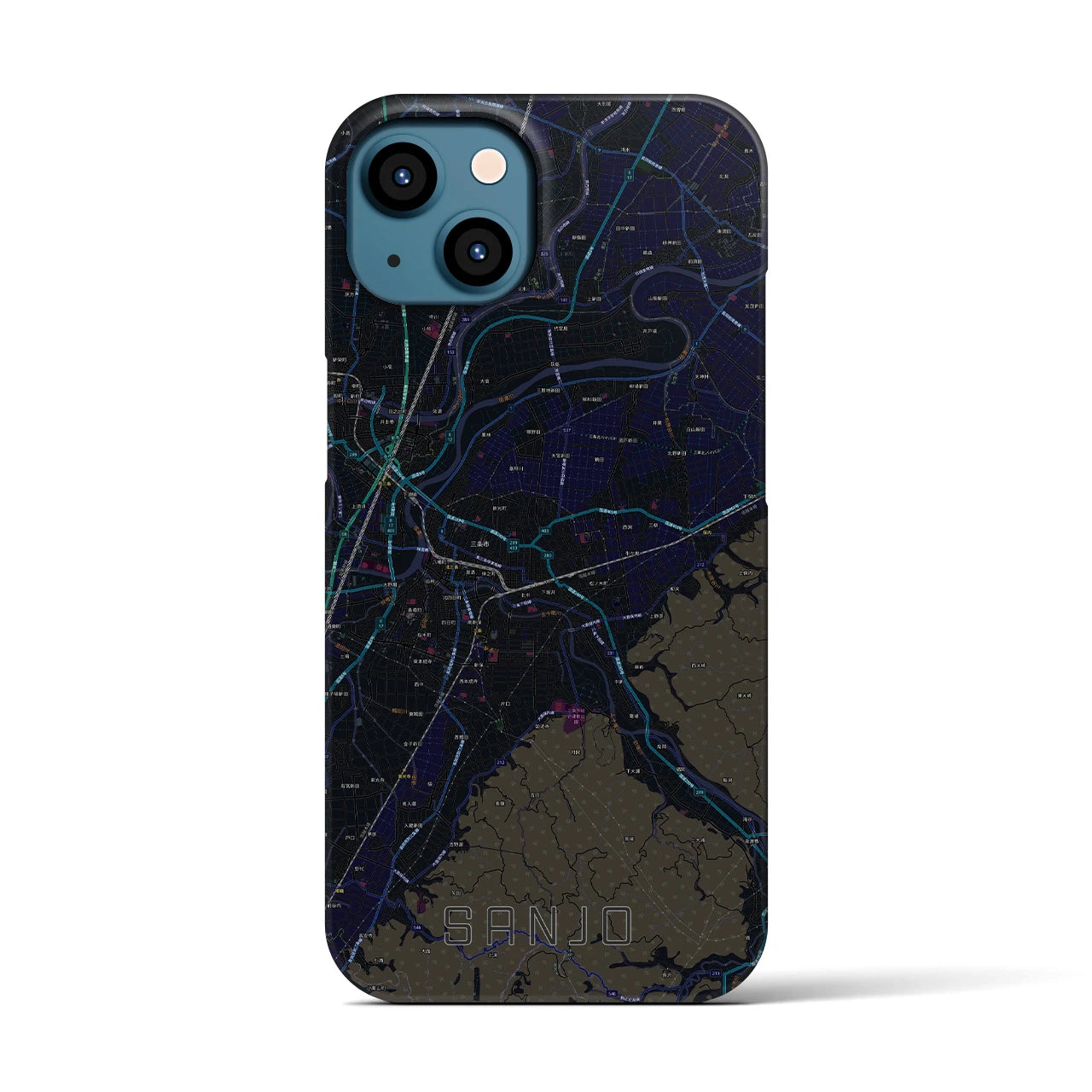 【三条(新潟県)】地図柄iPhoneケース(バックカバータイプ)