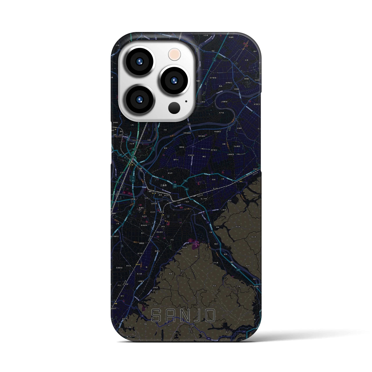 【三条(新潟県)】地図柄iPhoneケース(バックカバータイプ)