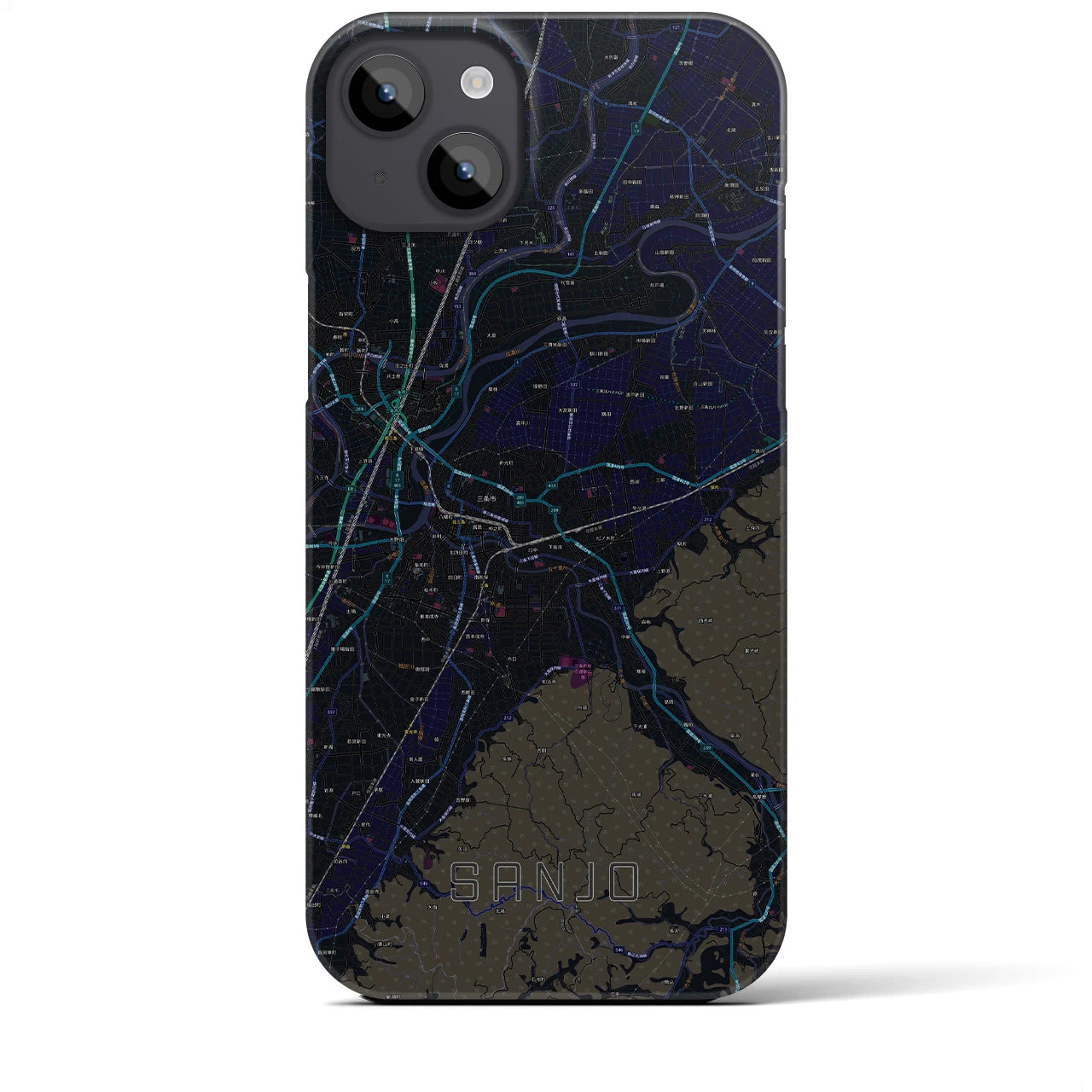 【三条(新潟県)】地図柄iPhoneケース(バックカバータイプ)