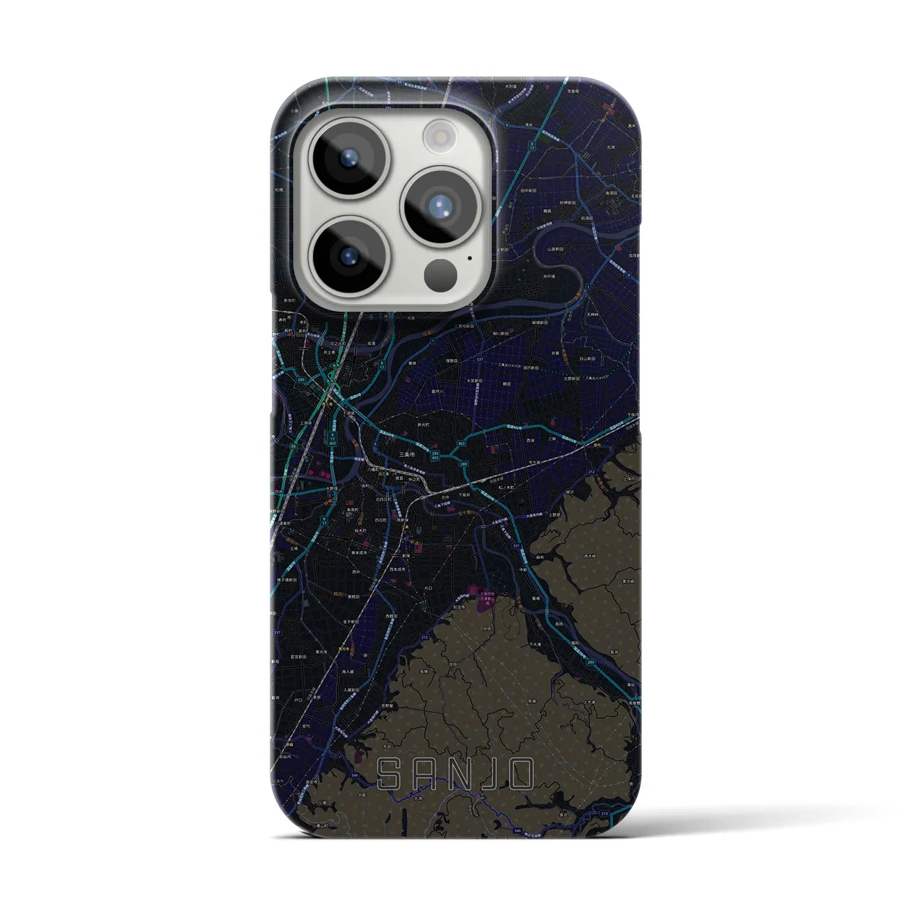 【三条(新潟県)】地図柄iPhoneケース(バックカバータイプ)
