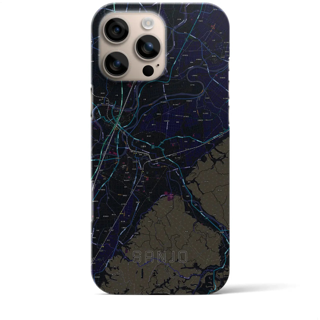 【三条(新潟県)】地図柄iPhoneケース(バックカバータイプ)