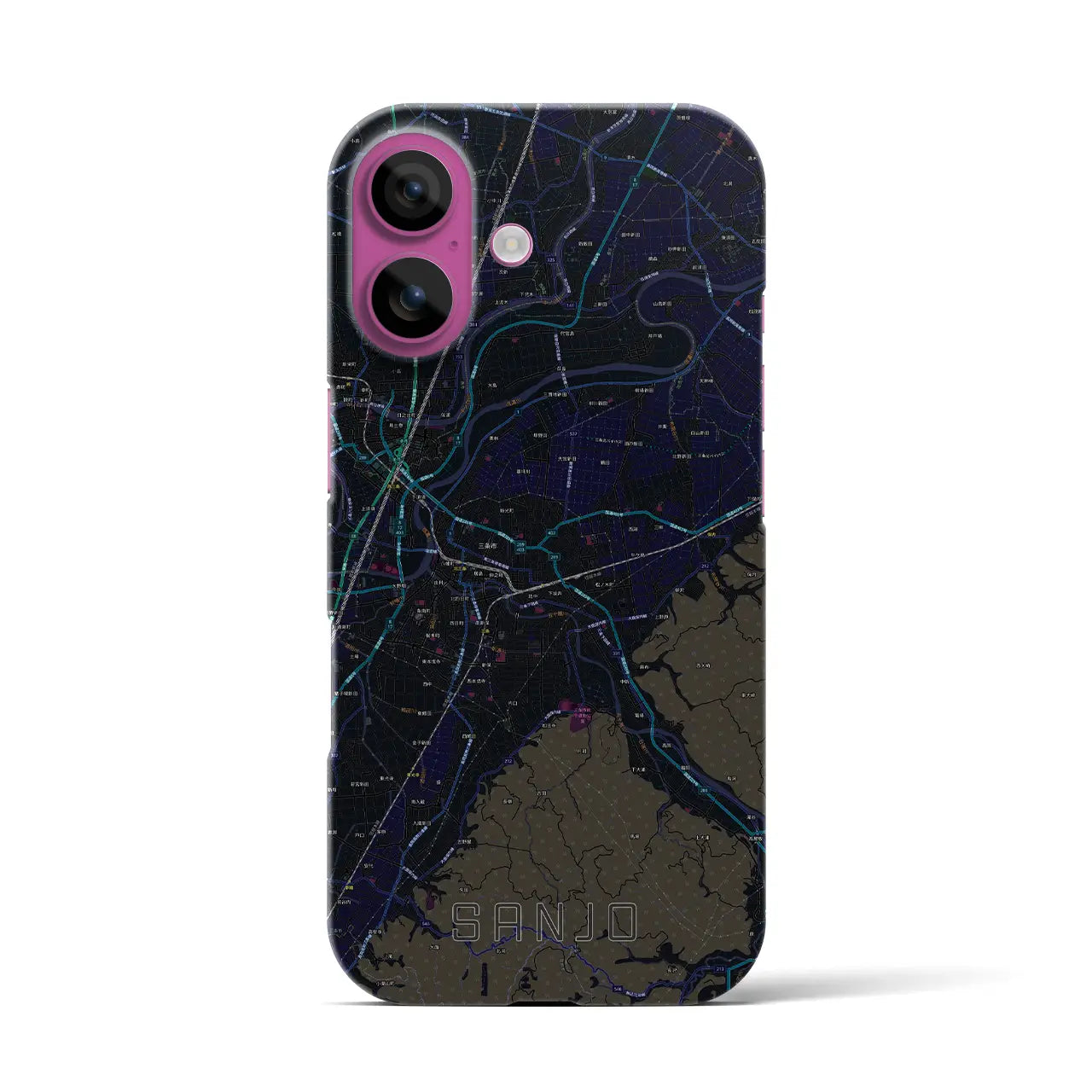 【三条(新潟県)】地図柄iPhoneケース(バックカバータイプ)