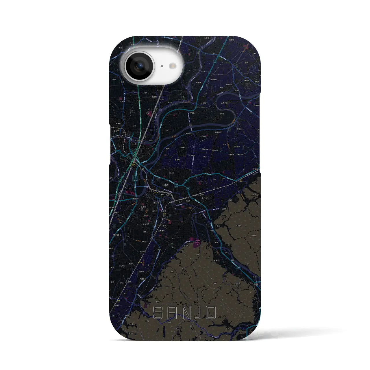 【三条(新潟県)】地図柄iPhoneケース(バックカバータイプ)