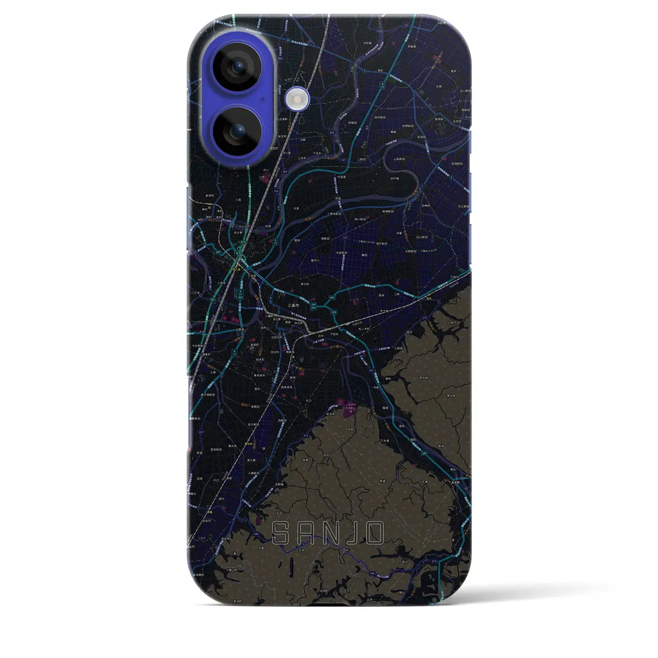 【三条(新潟県)】地図柄iPhoneケース(バックカバータイプ)