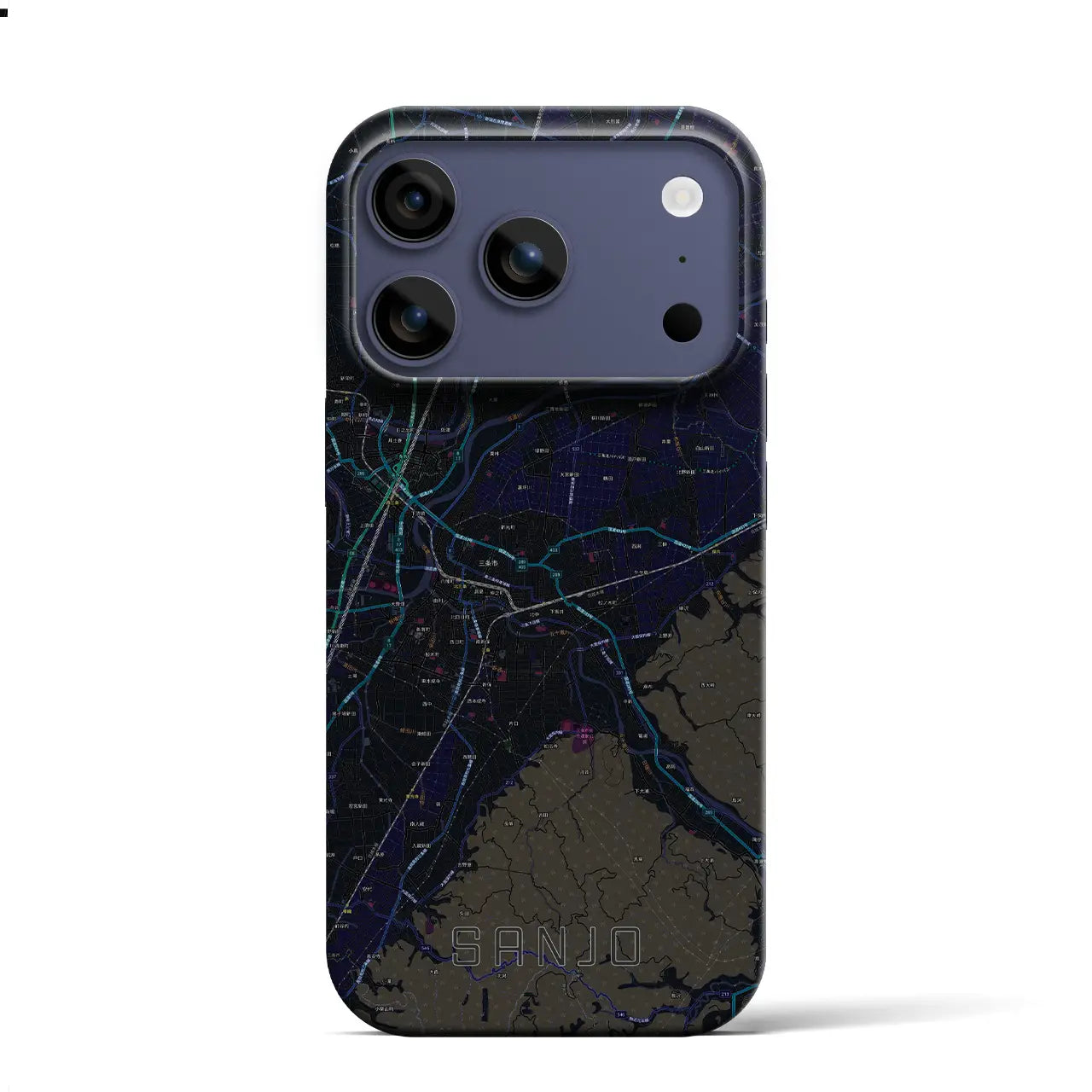 【三条(新潟県)】地図柄iPhoneケース(バックカバータイプ)