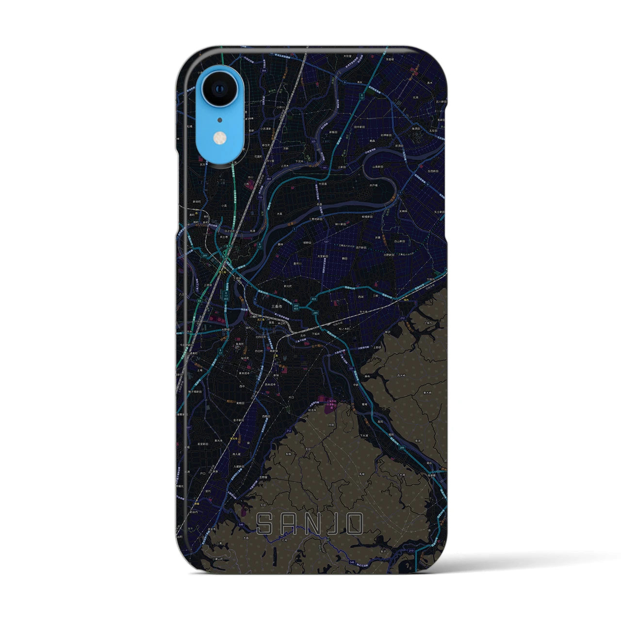 【三条(新潟県)】地図柄iPhoneケース(バックカバータイプ)