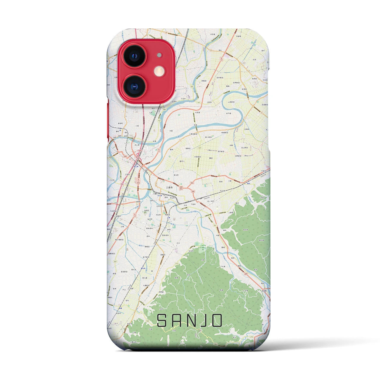 【三条(新潟県)】地図柄iPhoneケース(バックカバータイプ)